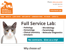 Tablet Screenshot of animalreferencepathology.com